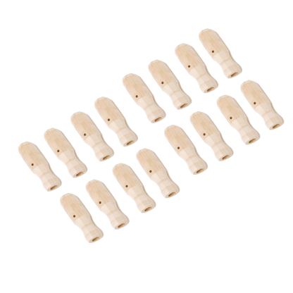 مقبض من خشب القيقب - مجموعة من 16 قطعة